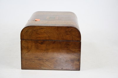 Lot 35 - A Victorian Tunbridge inlaid walnut work box,...