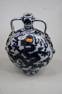 Lot 36 - A Chinese export blue and white stoneware...