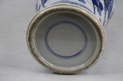 Lot 40 - A Chinese blue and white glazed vase, of...