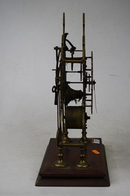 Lot 18 - A Victorian brass skeleton cathedral clock,...