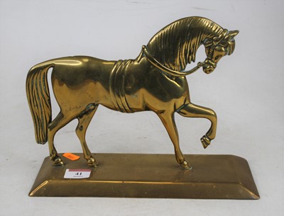 Lot 41 - An early 20th century bronze doorstop in the...