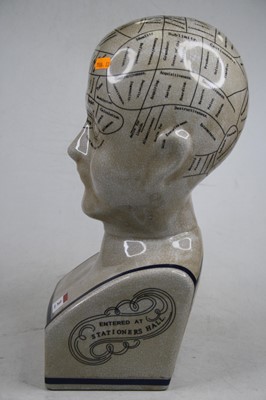 Lot 20 - A reproduction Fowler phrenology bust, height...