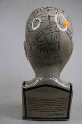 Lot 20 - A reproduction Fowler phrenology bust, height...