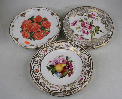 Lot 43 - A collection of Coalport floral decorated...