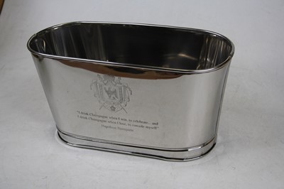 Lot 21 - A pair of contemporary nickel plated champagne...