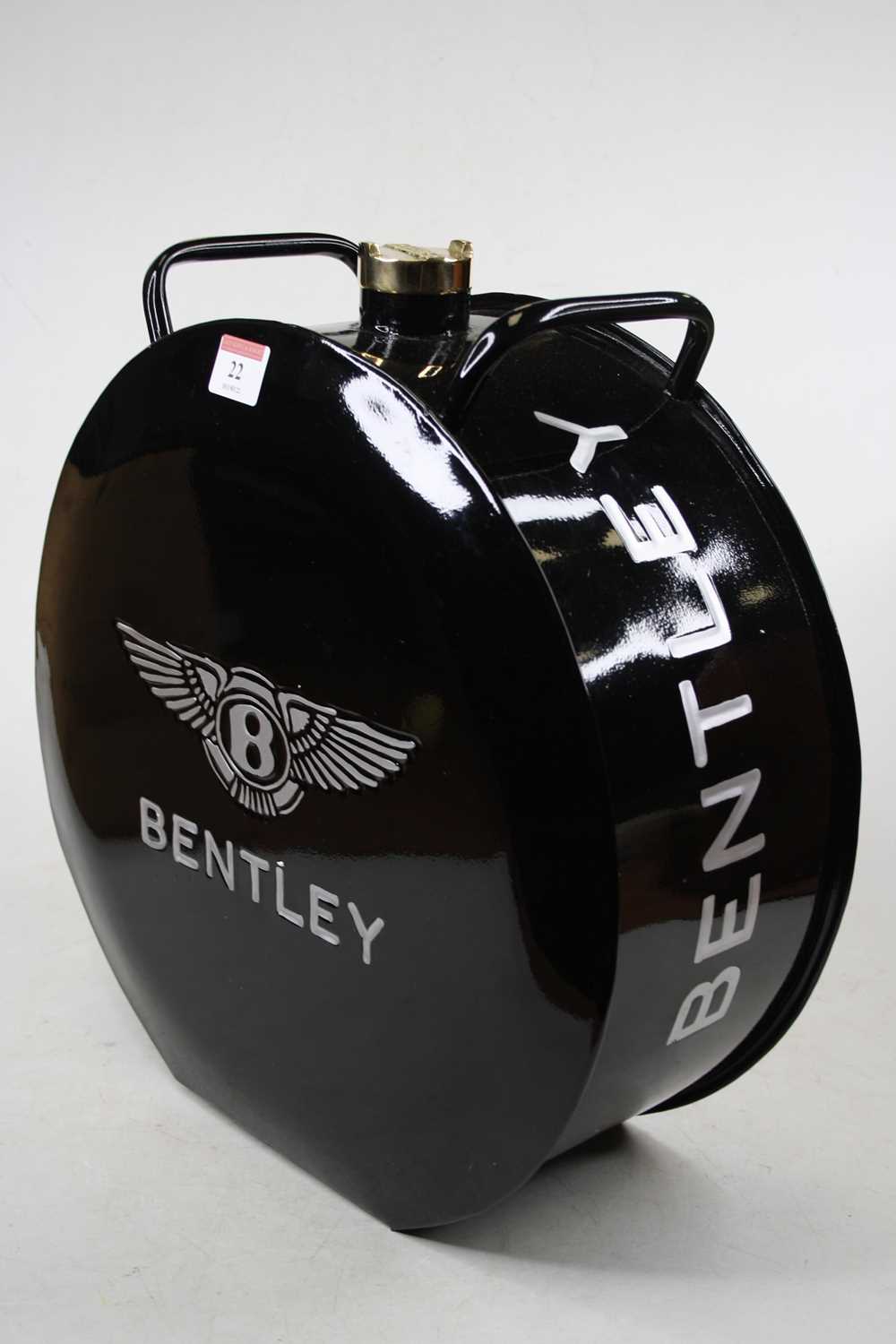 Lot 22 - A reproduction Bentley advertising fuel can,...