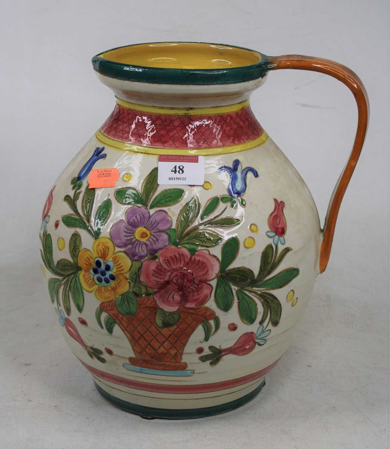 Lot 48 - A 20th century continental water-jug, with...