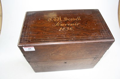 Lot 49 - A William IV rosewood and boxwood strung...