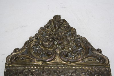 Lot 57 - A 19th century Flemish brass wall mirror,...