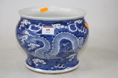 Lot 146 - A Chinese blue and white glazed stoneware jar,...