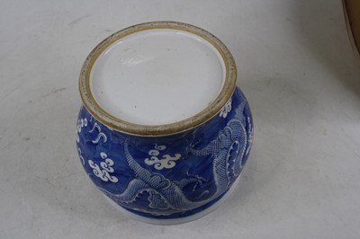 Lot 60 - A Chinese blue and white glazed stoneware jar,...