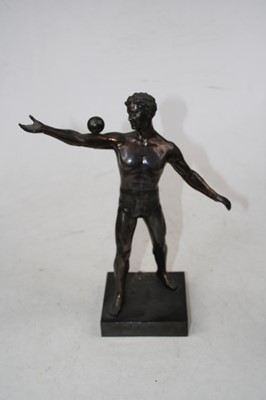 Lot 69 - A pair of Art Deco style figures of athletes,...
