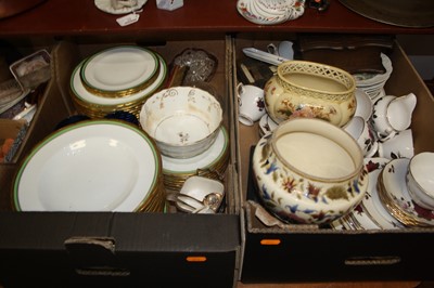 Lot 87 - Four boxes of various glassware and ceramics...