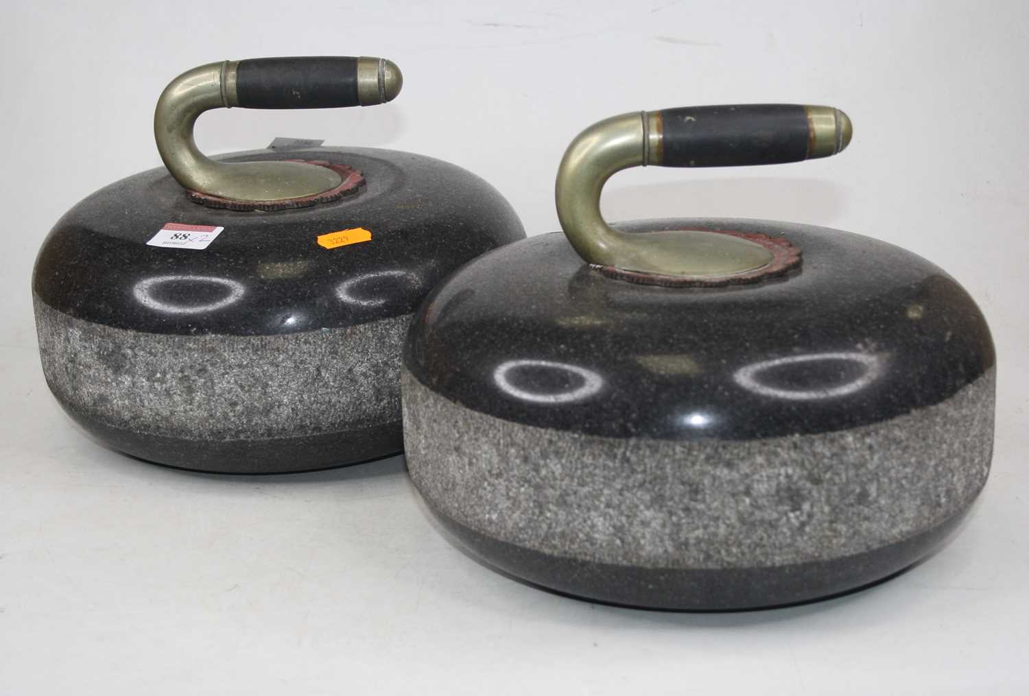 Lot 88 - A pair of 20th century curling stones, dia....