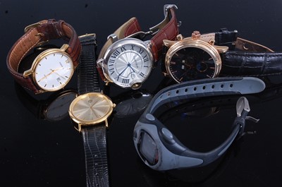 Lot 346 - Four various gents fashion watches together...