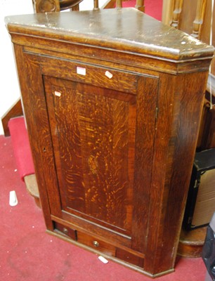 Lot 1110 - A 19th century oak and mahogany crossbanded...