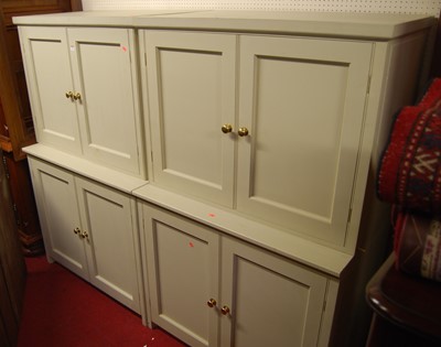 Lot 1117 - A pair of contemporary painted four door side...