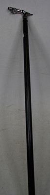 Lot 101 - A modern walking stick having an ebonised...