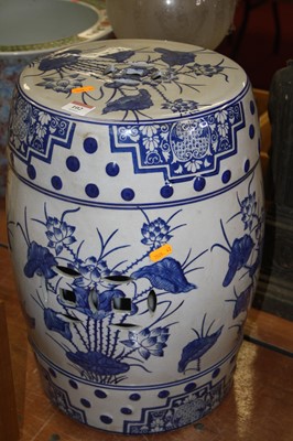 Lot 102 - A reproduction Chinese style blue & white...