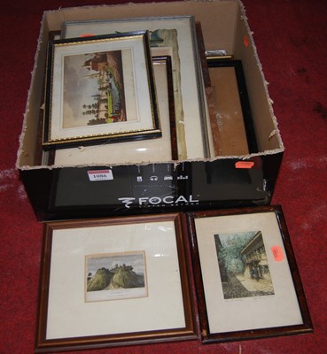 Lot 1086 - Assorted pictures and prints, to include...