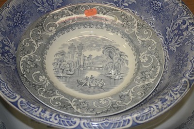 Lot 116 - A Victorian Staffordshire meat plate, transfer...