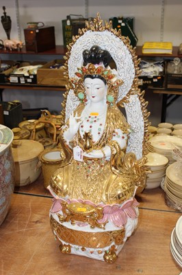 Lot 126 - A large modern ceramic model of a Hindu...