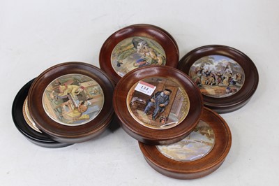 Lot 134 - A collection of seven Victorian Prattware pot...