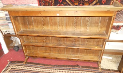 Lot 1155 - A 19th century stained and panelled pine three-...