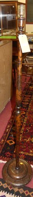 Lot 1169 - A turned stained wood standard lamp