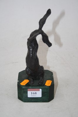 Lot 168 - A contemporary bronze of a sitting hare,...