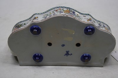 Lot 173 - A French faience inkstand, 20th century, width...