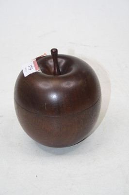 Lot 179 - A polished hard wood caddy in the form of an...