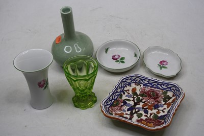 Lot 181 - Mixed lot to include Chinese celadon glazed...
