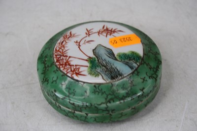 Lot 186 - A Chinese porcelain trinket box and cover...