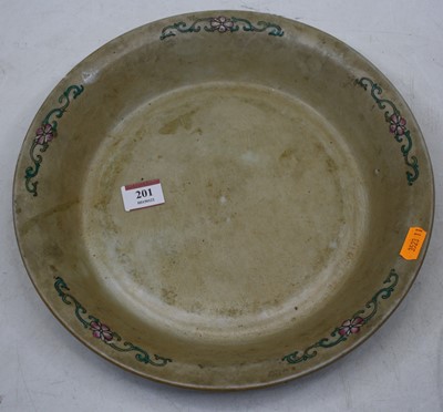 Lot 201 - A Chinese stoneware shallow bowl, dia. 31cm,...
