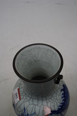 Lot 202 - A Chinese export blue & white crackle glaze...