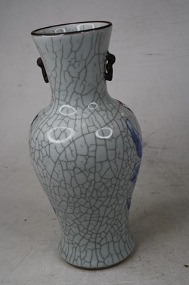 Lot 202 - A Chinese export blue & white crackle glaze...