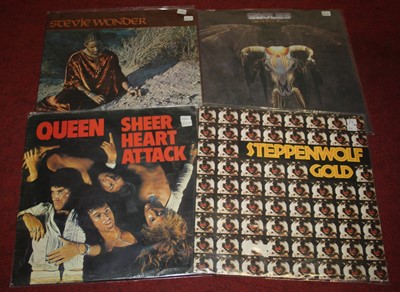 Lot 155 - Two boxes of various vinyl LPs to include...