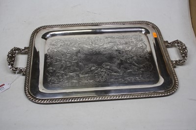 Lot 231 - A circa 1930s silver plated twin handled...
