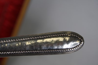 Lot 234 - A cased 12-place setting of silver bladed...