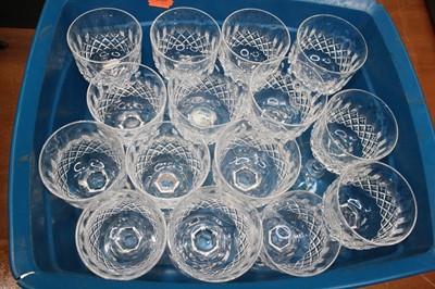 Lot 523 - A set of 15 Thomas Webb cut crystal pedestal...