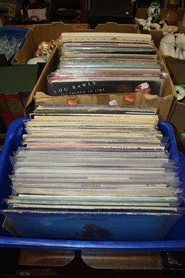 Lot 531 - Two boxes of various LPs, including Rock and...