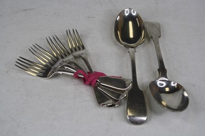 Lot 258 - A pair of Victorian silver serving spoons in...