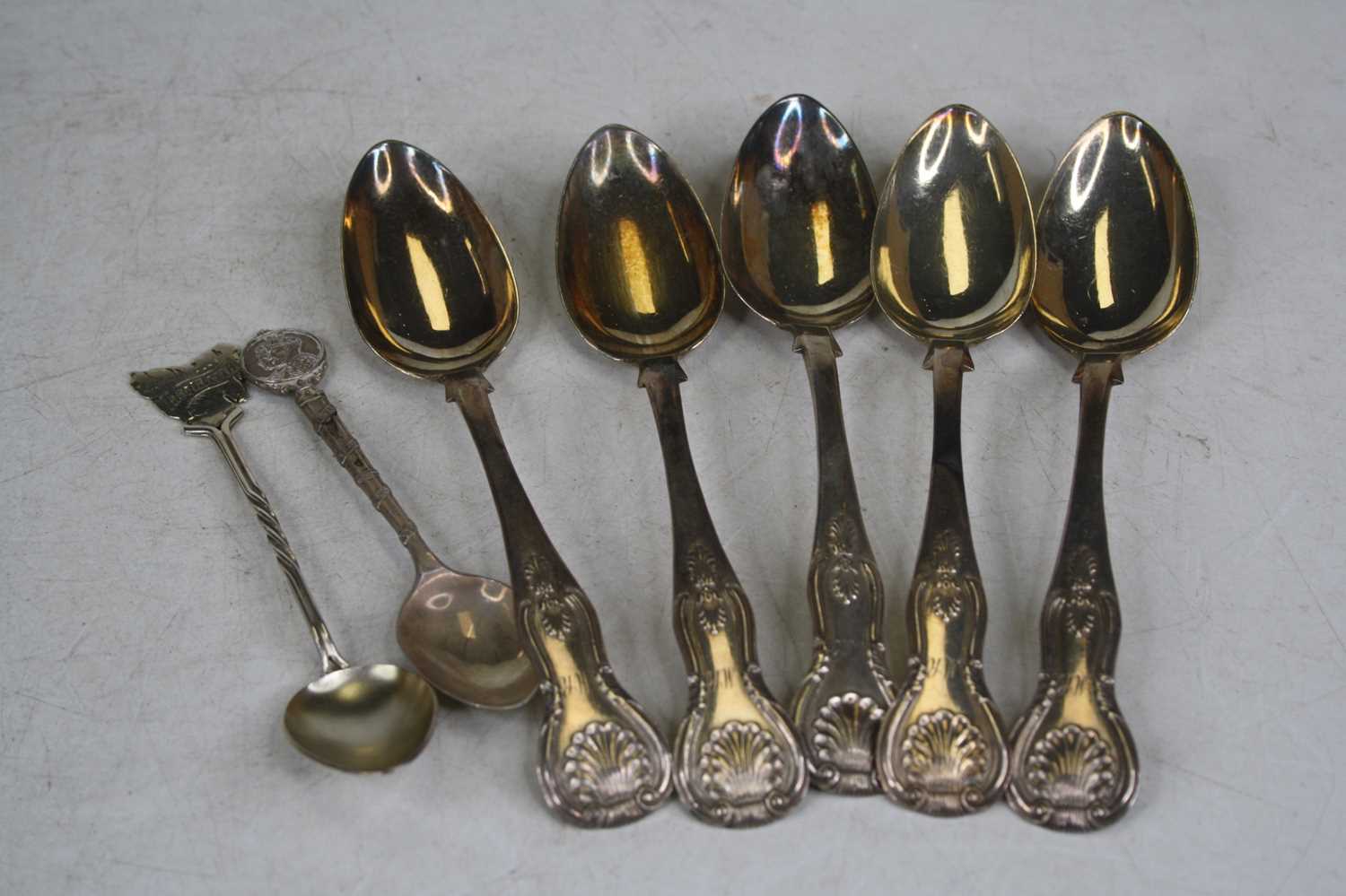 Lot 280 - A set of five Victorian Scottish silver...
