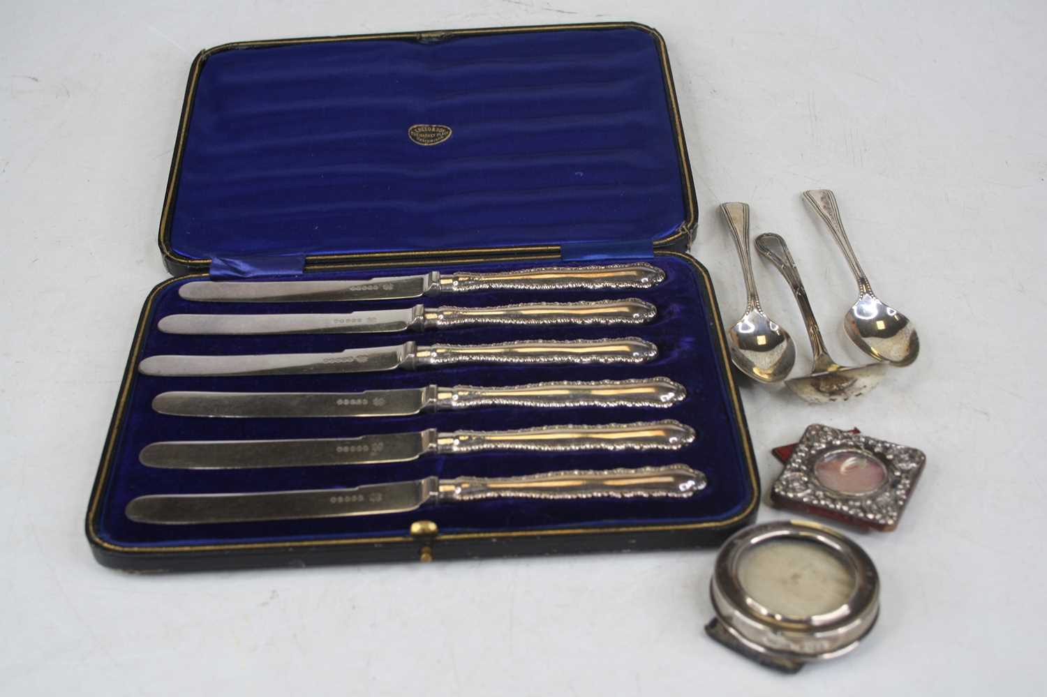 Lot 263 - A cased set of six early 20th century tea...