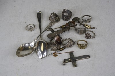 Lot 265 - A collection of miscellaneous silver and white...