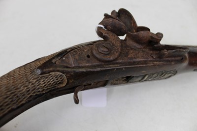 Lot 286 - An early 19th century flintlock coaching gun,...