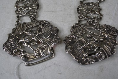 Lot 273 - A late Victorian silver nurse's belt, each...