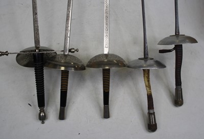 Lot 275 - A collection of assorted fencing foils/epees,...