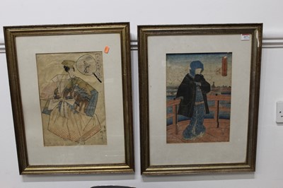 Lot 617 - A late 19th century Japanese wood block print...